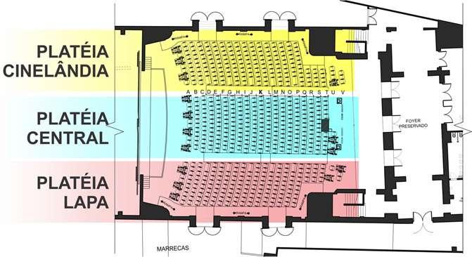 Em qualquer lugar da plateia, o público tem total conforto e uma visão