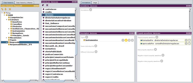 Além disso, foram criadas mais de 110 instâncias para popular a ontologia (ver Figura 24).