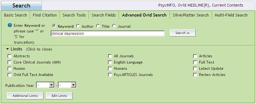 entrada). Clear Selections cancela a escolha de campos feita. Clique no nome do campo para verificar o seu significado e definição no Database Field Guide.