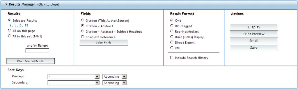 Results Display Os resultados de uma pesquisa são apresentados no ecrã Results Display. Os campos Título, Autor e Fonte são apresentados para cada registo.