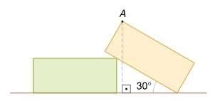 1. (UFPE/2011). Na ilustração abaixo, temos dois retângulos congruentes com base medindo 12 cm, e altura 5 cm. Qual o inteiro mais próximo da distância, em cm, do ponto A até a horizontal?