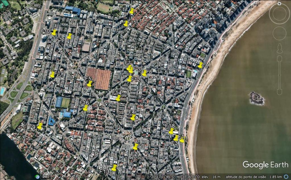 32 Figura 1: Localização das farmácias no bairro Jardim da Penha no município de Vitória - ES.