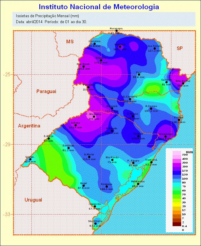 BOLETIM CLIMÁTICO JUNHO JULHO - AGOSTO (2014) Estado do Rio Grande do Sul Ano 12 / Número 05 Resp. Técnica: 8 0 DISME/INMET e CPPMet/UFPEL Pelotas, 28 de maio de 2014.