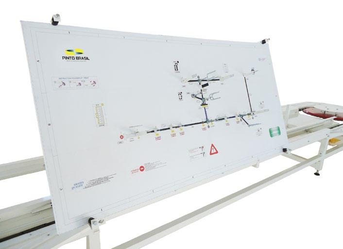 A estrutura de suporte e deslizamento é construída de forma completamente flexível e modular, permitindo ajustes com setup rápido. ZONA DE TRABAO Área de movimentação dos operadores.