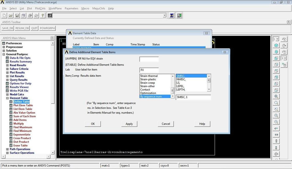 No ANSYS Main Menu dentro do Solution clicar em Solve, From LS Files para resolver lendo os dados dos arquivos LS; Na janela Solve Load Step Files inserir: o LSMIN 1 o LSMAX 2 o LSINC 1 Clicar em OK.