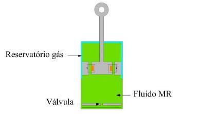 Os dois reservatórios, existentes neste tipo de geometria, são divididos por uma válvula, cuja principal função é limitar a passagem do fluído do reservatório interior para o exterior e vice-versa,