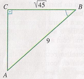 Ex. 3: Vamos calcular a tangente do ângulo interno, do triângulo ABC