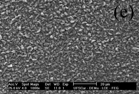 16b) foi similar, apenas que, de modo geral, composto por cristalitos menores, enquanto o obtido
