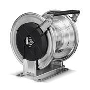 392-083.0 20 m Tambor de mangueira automático para mangueira de alta pressão de 20 m. A consola é feita em aço inoxidável, o tambor é feito em plástico.