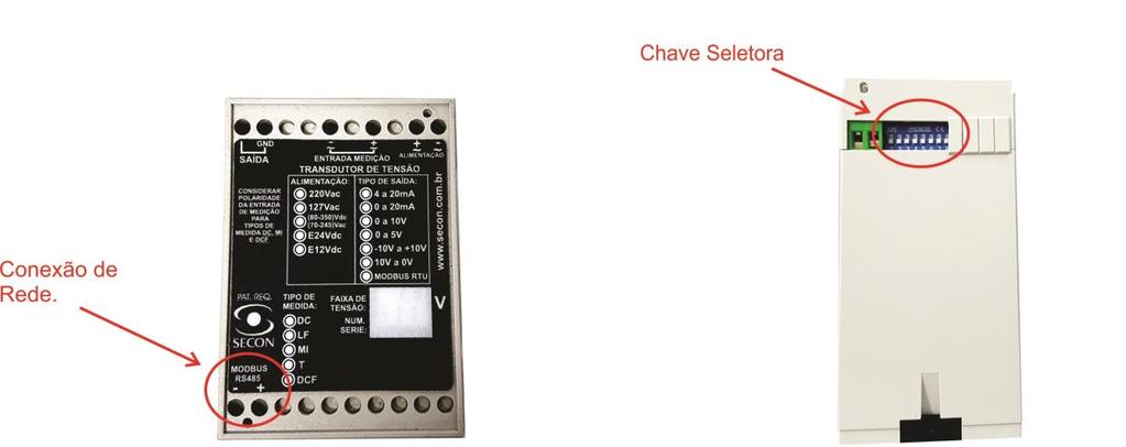 Saída em rede RS485 (MODBUS-RTU). Além da saída analógica, os transdutores também podem ser fornecidos com uma saída em rede RS485 protocolo MODBUS-RTU (atuando como escravo).