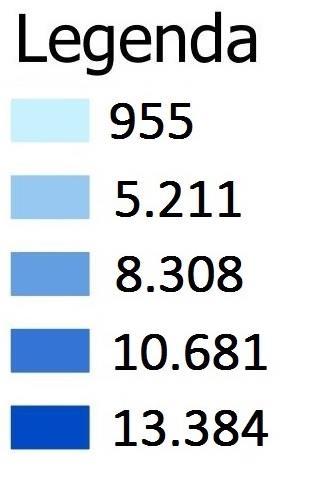 Estabelecimentos (em 2016) Regionais (quantidade) Estabelecimentos, por município Regionais Metropolitanas 38.539 45% Regionais Sul 17.293 Regionais Centrais 14.