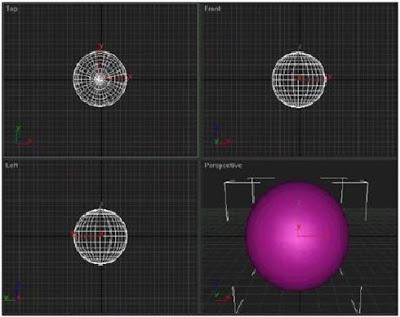 Criação de uma esfera em 3 dimensões através de matrizes