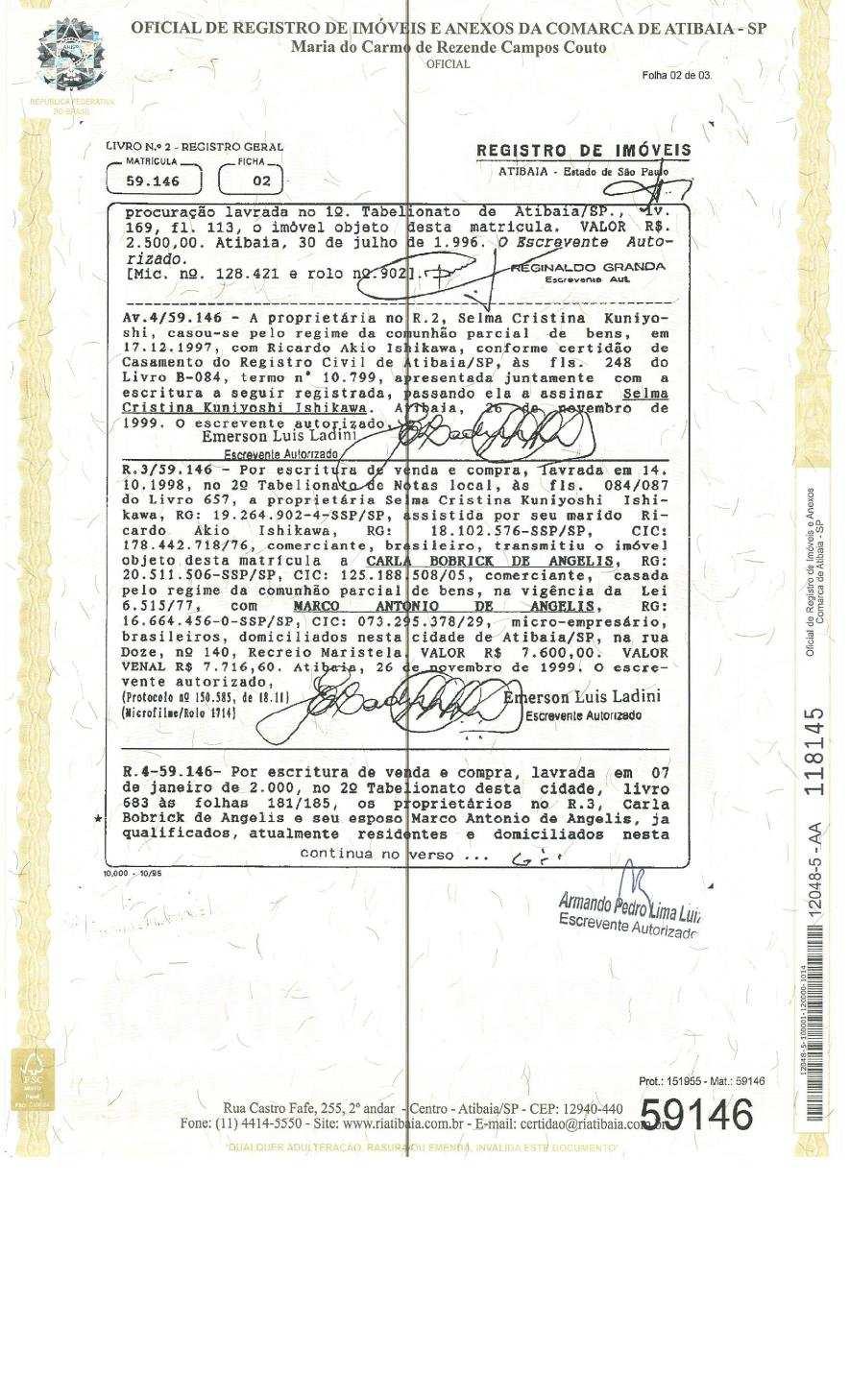 fls. 153 Este documento é cópia do original, assinado digitalmente por MITIKO MARCIA URASHIMA YAMAMOTO e Tribunal de Justica de Sao Paulo, protocolado em 26/01/2015 às 11:04, sob o número