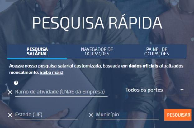 1 NA TELA PRINCIPAL, ESCOLHA O MÓDULO QUE DESEJA UTILIZAR PESQUISA SALARIAL Selecione esta opção se você quer rapidamente saber as ocupações mais frequentes em empresas como a sua, e os níveis de