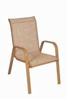 51 Cadeira Empilhável Summer - Tela Bege Mesclado - Alumínio Bege Jateado Summer Stacking Chair - Mixed Beige Textilene - Aluminum Beige Silla Apilable Summer - Tela Beige Mezclado - Aluminio Beige