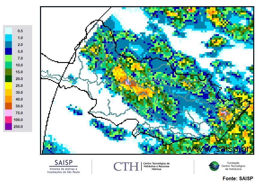 Dados Pluviométricos das Bacias PCJ CHUVA ACUMULADA EM 24