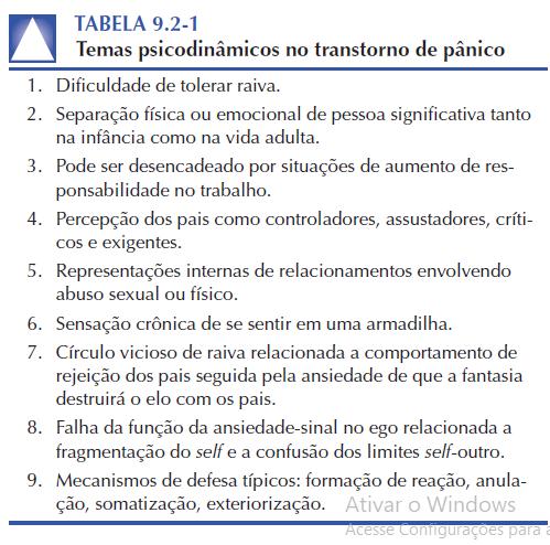 Diagnóstico o Ataques recorrentes de ansiedade grave (pânico), os quais não estão restritos a qualquer situação ou conjunto de circunstâncias em particular e que são, portanto, imprevisíveis.