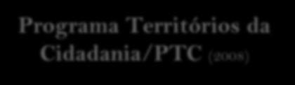 A POLÍTICA TERRITORIAL BRASILEIRA Programa Desenvolvimento Sustentável de Territórios Rurais/PRONAT (2003) Programa Territórios da Cidadania/PTC (2008) A perspectiva territorial envolve uma visão