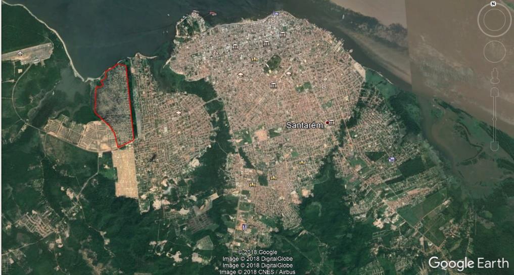 Figura 6: Imagem de maio de 2018 referente a Ocupação Vista Alegre do Juá. Fonte: Google Earth /2018.