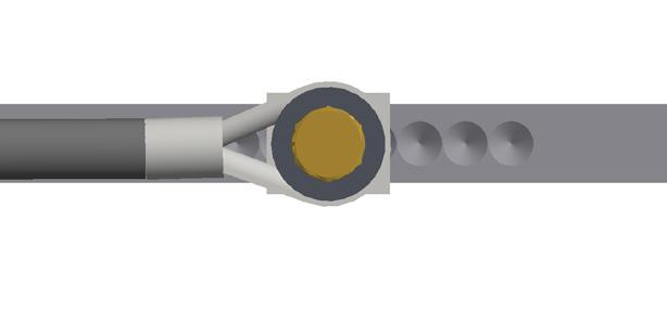 A regulagem (B) da posição de fixação da extremidade do cabo de aço deve ser utilizada caso o acionamento dos marcadores não seja