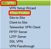 Configurar um perfil da segurança de protocolo do Internet (IPSec) em um roteador do RV34x Series Objetivo A segurança de protocolo do Internet (IPSec) fornece túneis seguros entre dois pares, tais