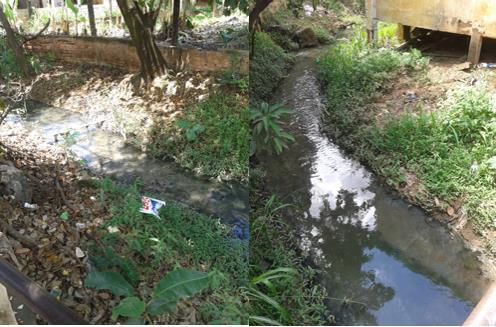 4 Fig. 1. Fotografias do Córrego Itaóca mostrando ocupação residencial mal planejada e lixo em local inadequado. CONSIDERAÇÕES FINAIS Segundo Pinto et al.