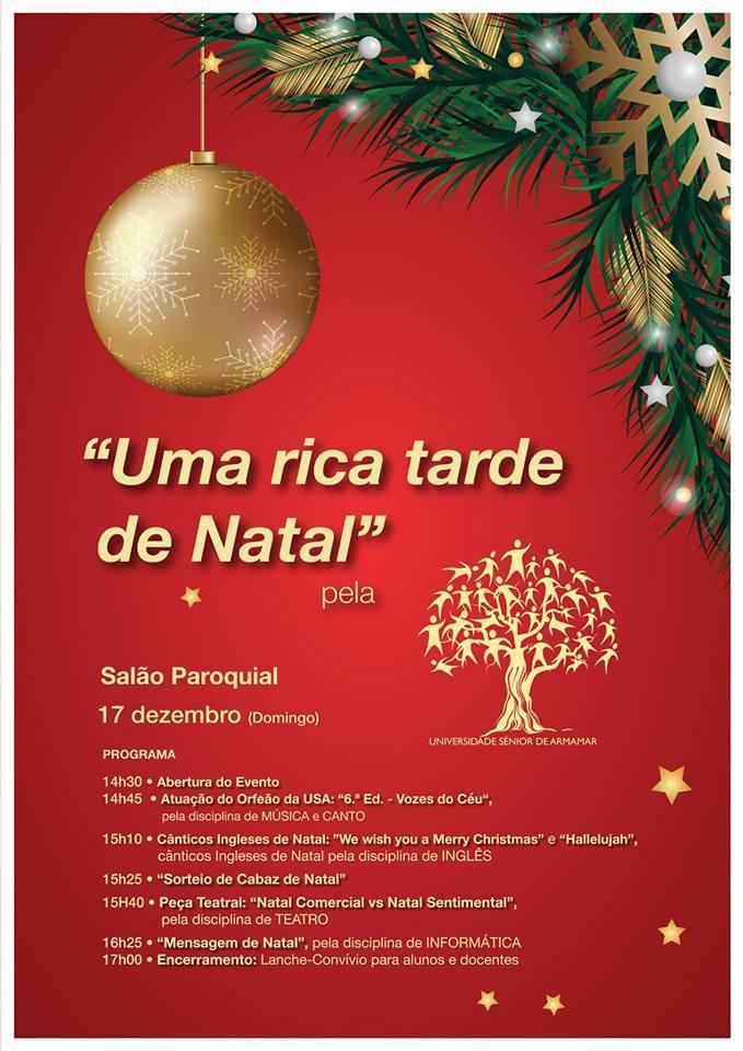 Dia 17 Uma Rica Tarde de Natal pela USA, no Centro Paroquial de