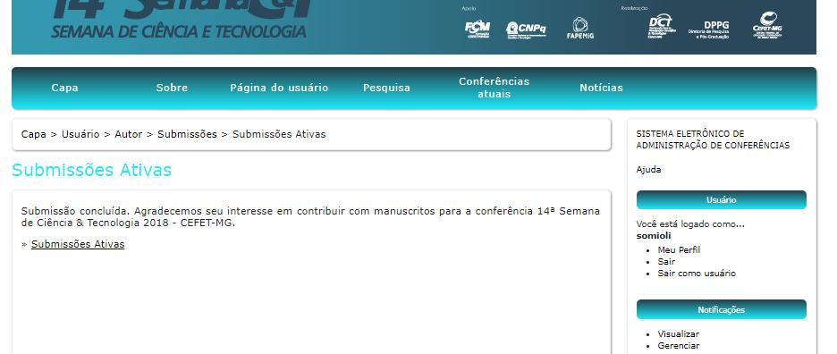 11 11- Em indexação preencha o idioma do trabalho, em seguida preencha o campo Agências de Fomento/Programas com o respectivo programa, ao qual seu projeto está vinculado.