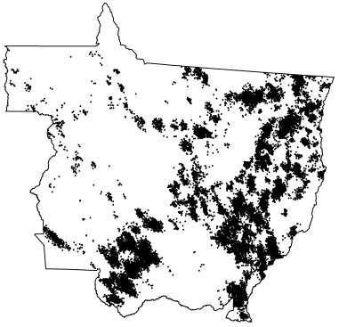 (b) (c) Figura 2 Mapa de incidência de descargas atmosféricas nuvem-solo e intranuvem para os dias: (a)