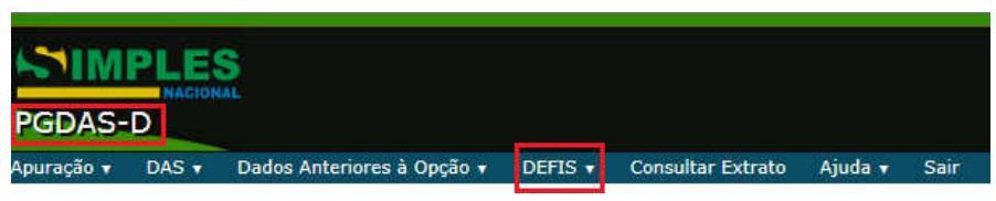 3. Preenchimento da declaração A Declaração de Informações Socioeconômicas e Fiscais - DEFIS deve ser prestada por contribuinte optante do Simples Nacional por pelo menos um período por ela