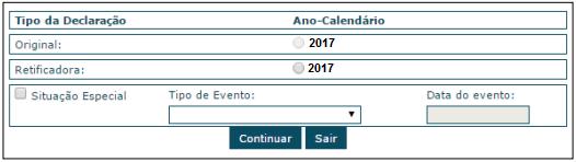 4.1. Retificar data do evento de situação especial para uma data posterior Para retificar uma DEFIS Situação Especial cuja data de evento deva ser alterada para uma data posterior, ao clicar no Check