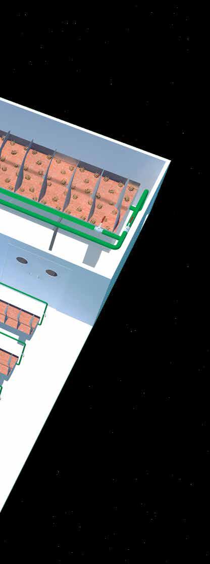 Maior controle da capacidade de refrigeração, em função das variações de carga térmica inerentes ao processo (variação da velocidade de abate e peso das carcaças).