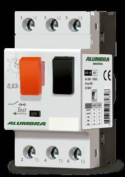 Aplicação O disjuntor motor da Alumbra é usado em circuitos elétricos com frequência de 50/60Hz e tensão nominal de 690V~.