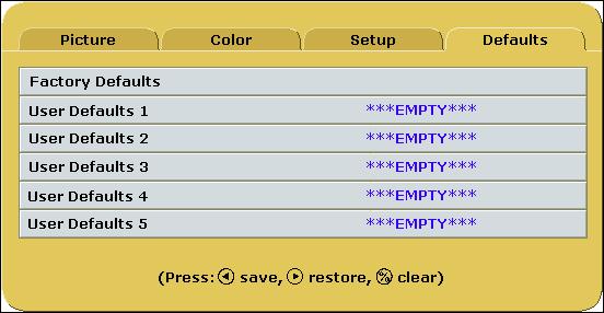 16 Configuração do aparelho Apertar o botão Scroll. É marcada a opção de menu Configurações de fábrica (Factory Defaults).