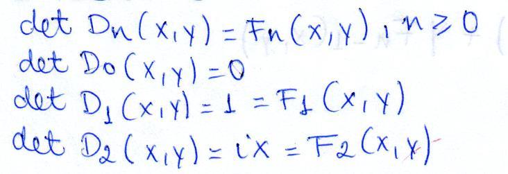 Figura 4 Idetificação do determiate das matrizes como sedo uma represetação dos elemetos da SPBCF (aluo A 4, fase de formulação).