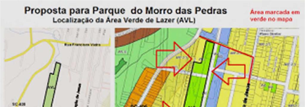 2.2 BREVE HISTÓRICO O projeto do Parque Municipal do Morro das Pedras como área verde e lazer municipal, é uma iniciativa de Preservação Ambiental da Comunidade do Bairro Morro das Pedras, dentro de