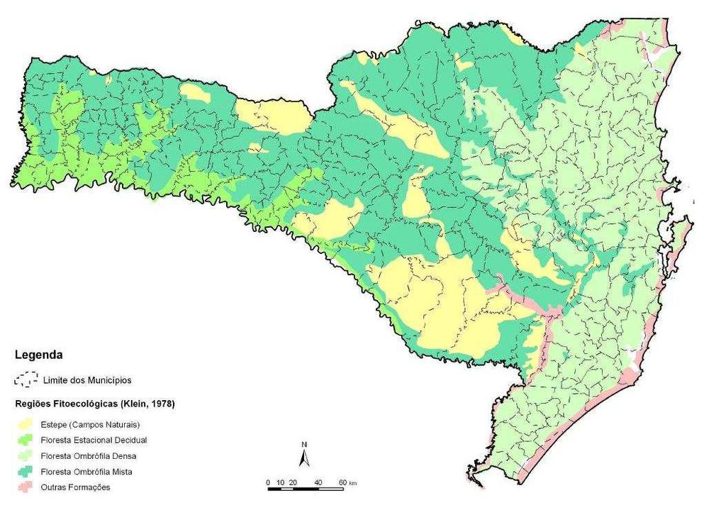 A Floresta Atlântica estende-se ao longo da costa Atlântica brasileira, abrangendo total ou parcialmente 17 estados, desde o Rio Grande do Sul até o Rio Grande do Norte (Schäffer e Prochnow, 2002).