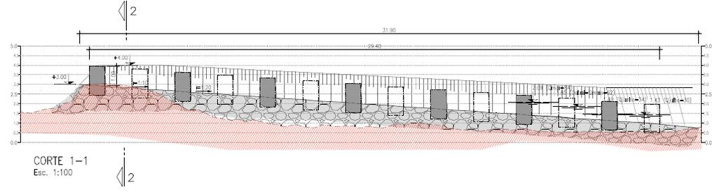 Largura 2,0 m 29,4 m