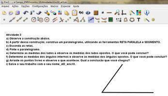 alternativas para o trabalho em sala de aula, de modo a tornar possível trabalhar atividades no Construfig3D com os alunos menores.