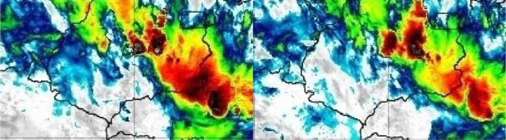 do satélite GOES-16 entre as 10h00 do dia 24 e as 01h00