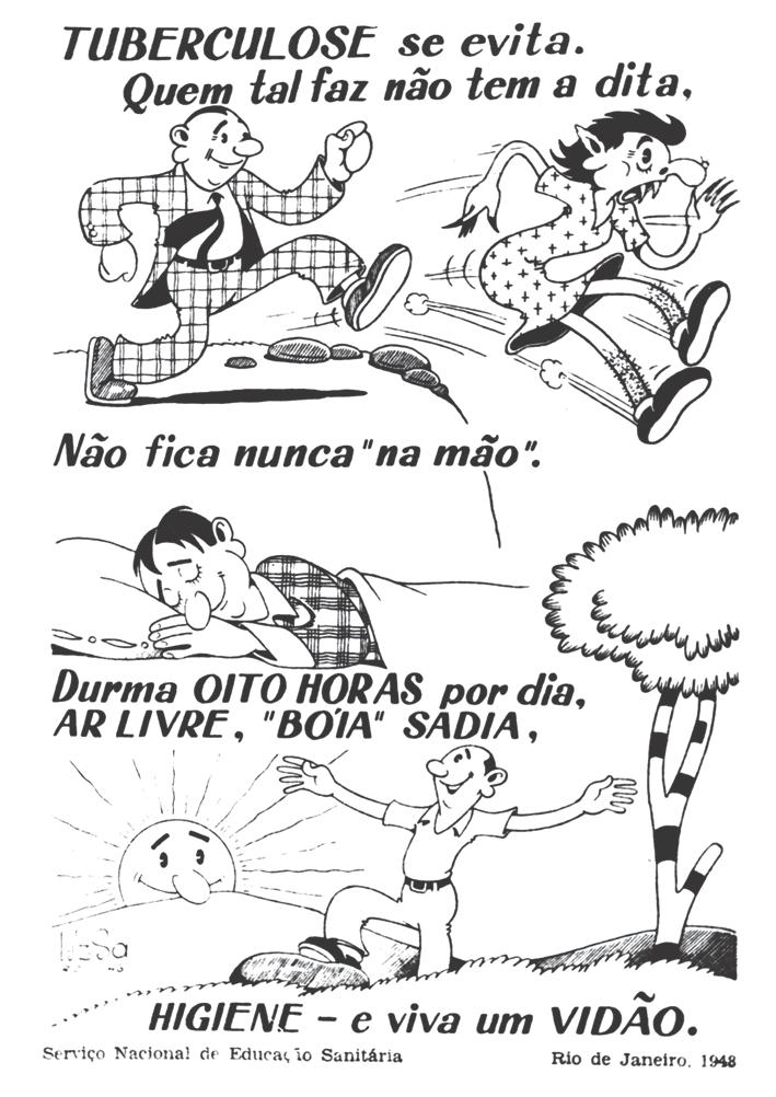 Programa Nacional de Controle da Tuberculose (PNCT) Charge: Luís Sá (1948).
