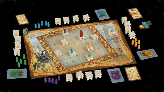 OBJETIVO DO JOGO Durante o andamento da partida, castelos são erguidos no tabuleiro de jogo.