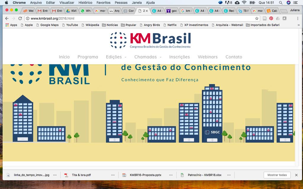 Sobre o KMBR 2018 A 14 a Edição do Congresso Brasileiro de Gestão do Conhecimento - KM Brasil 2018, que ocorrerá nos dias 18, 19 e 20 de Setembro de 2018, tem como objetivo promover o crescimento e