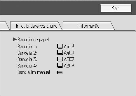 de original], [Encrav. de papel] e [Tampa aberta] aparecem apenas quando ocorrerem estes erros.