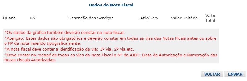 Preencha os dados do declarante e clique em enviar.