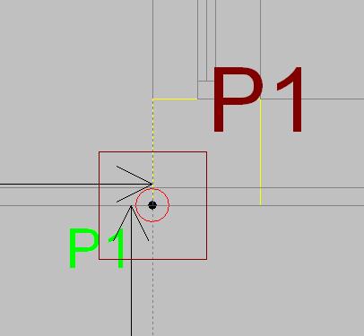 O pilar poderá não coincidir com o desenho do pilar da máscara, isto porque apesar de se ter capturado o centro do círculo correctamente, no momento da captura, a posição do