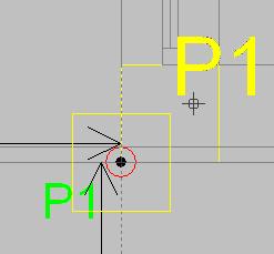 O pilar desloca-se seguindo a posição do cursor mantendo sempre o ponto fixo. Fig. 1.