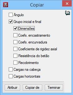 28 Fig. 1.48 Para terminar prima Aceitar. Prima, de seguida prima em Copiar. Prima sobre o pilar P8. Surge a janela do comando Copiar.