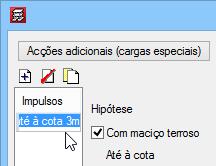 altere para Impulso até à cota 3 m.