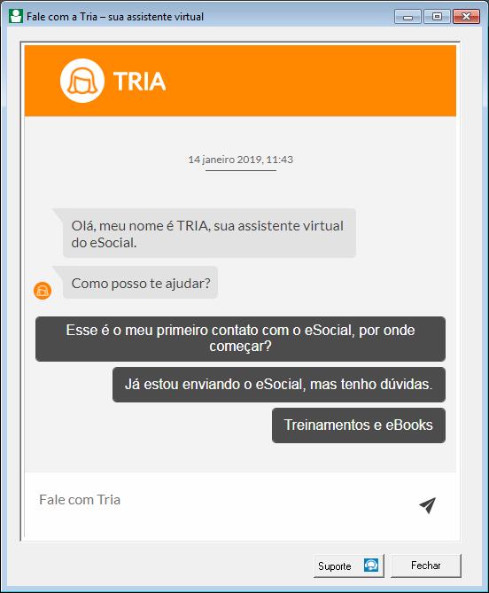 3 Será aberta a janela Falar com um Atendente.